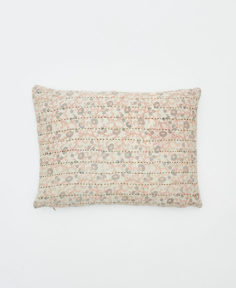 small lumbar pillow with removeable down feather insert