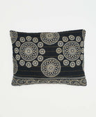 small accent pillow in black mandala design that's reversible & made in India