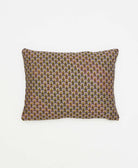 mauve and moss stamp paisley ethically made small pillow 