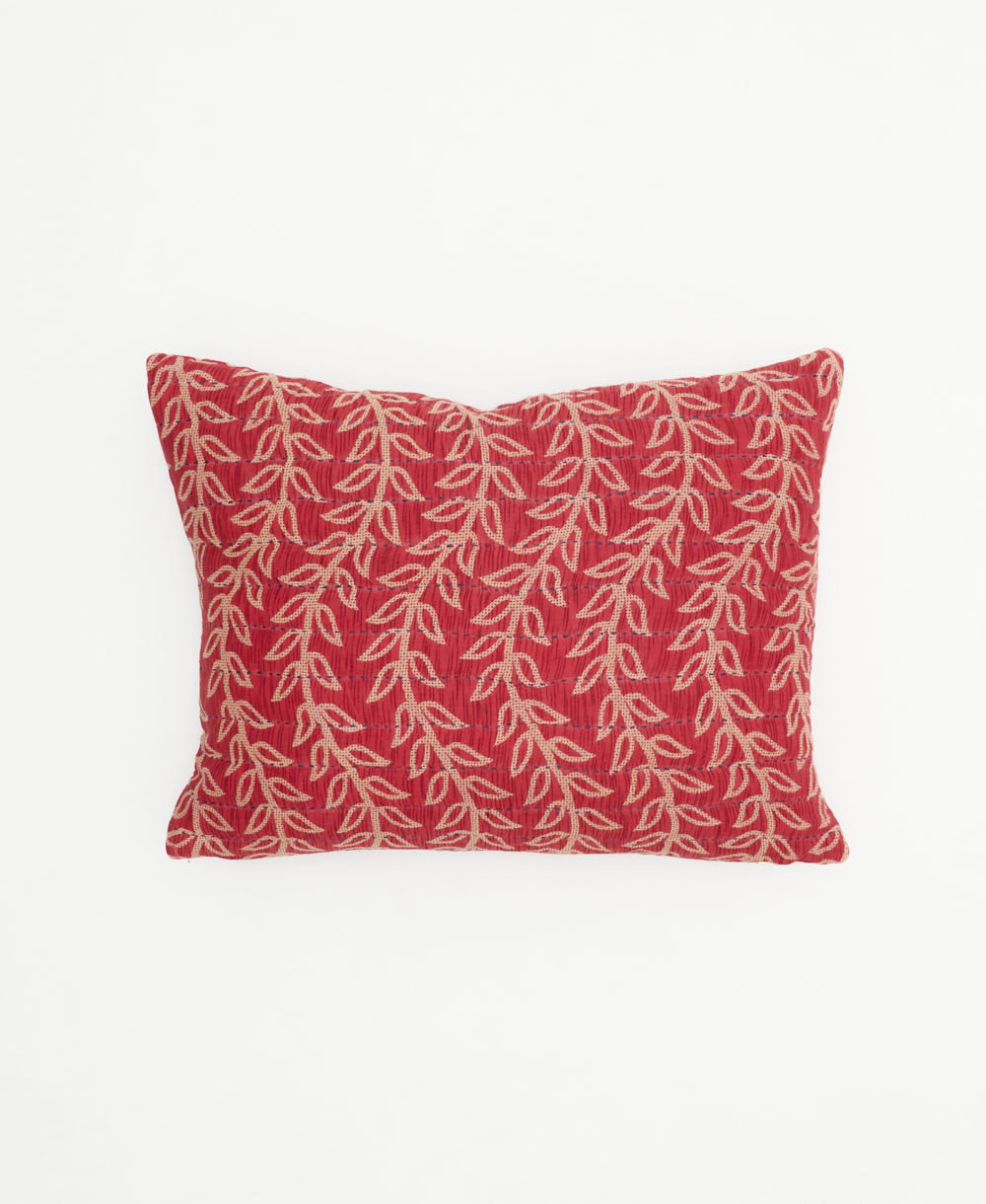 small pillow handmade in India from vintage cotton fabrics