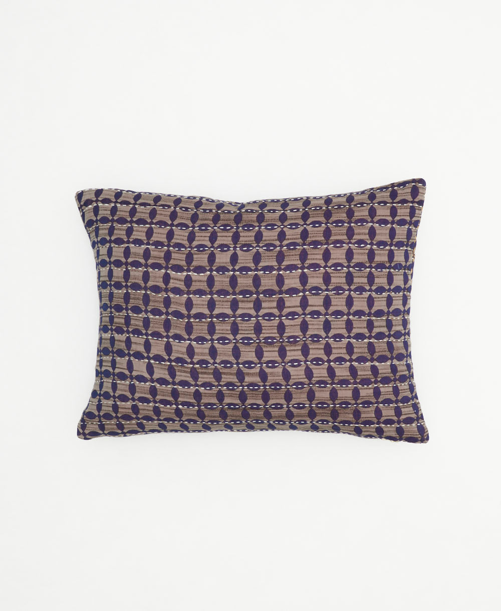 small pillow handmade in India from vintage cotton fabrics