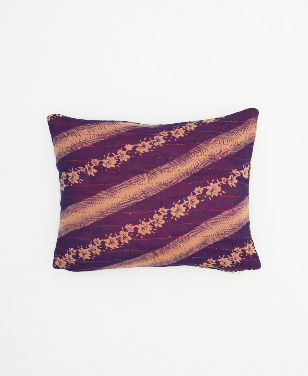small pillow handmade in India from vintage cotton fabrics