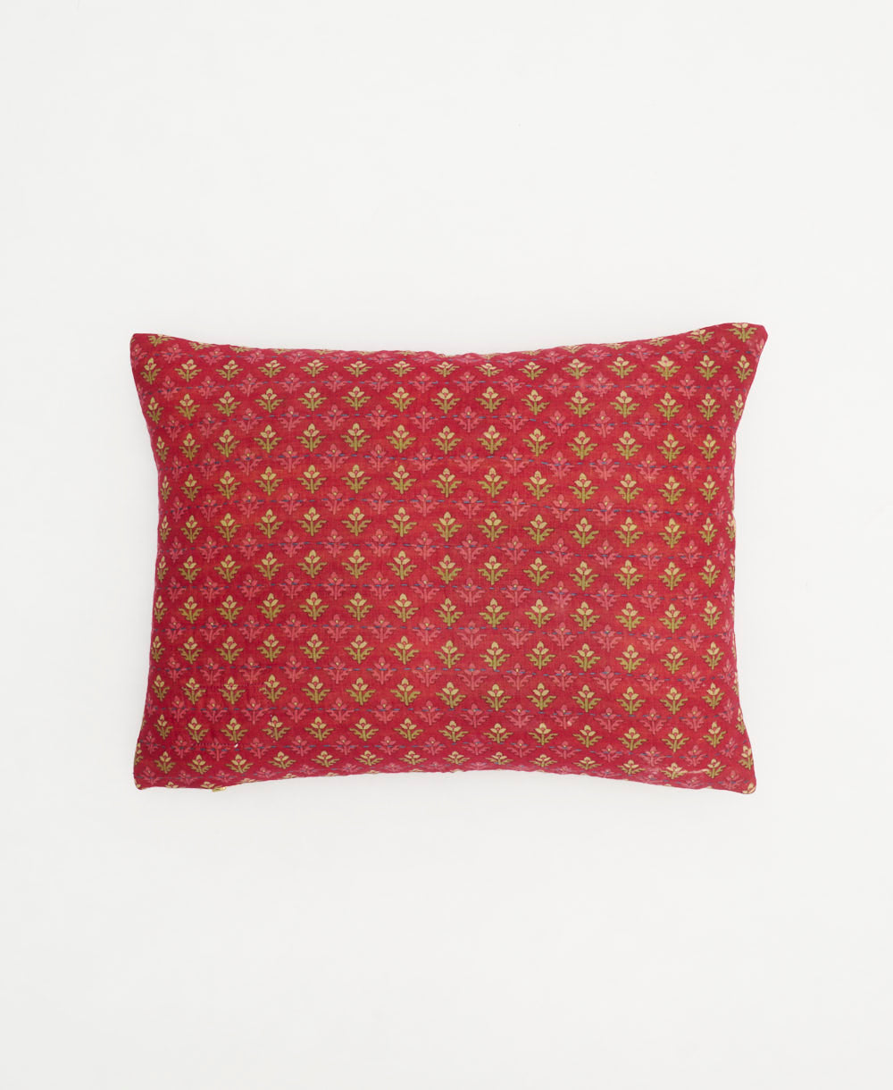 small lumbar pillow with removeable down feather insert