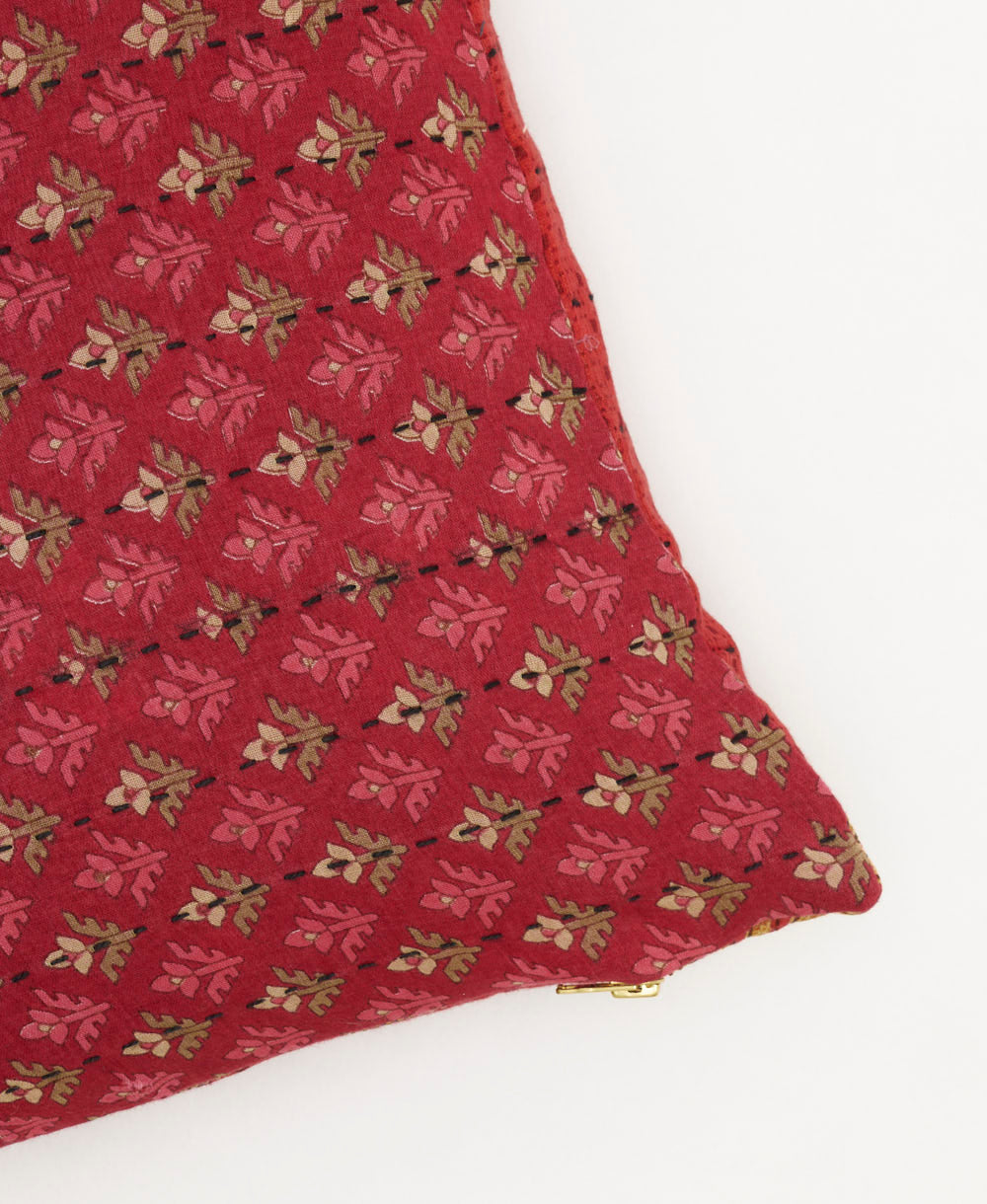 kantha embroidery on small throw pillow