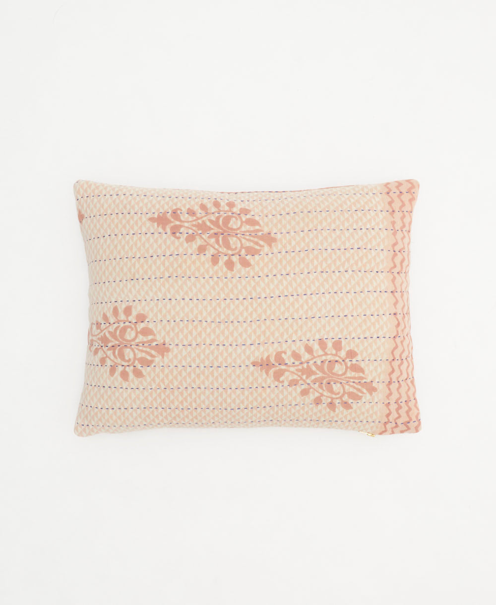 small pillow handmade in India from vintage cotton fabrics