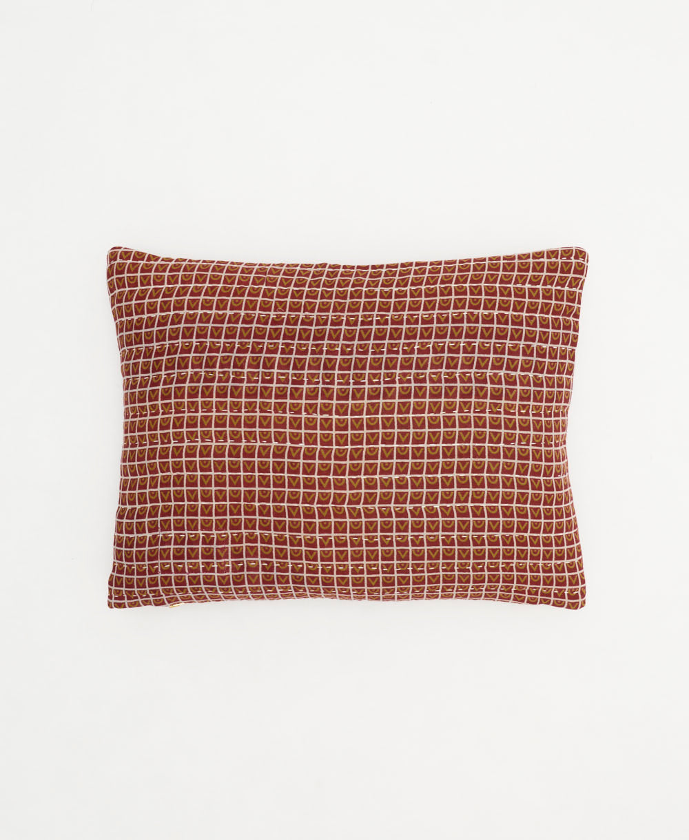 small lumbar pillow with removeable down feather insert