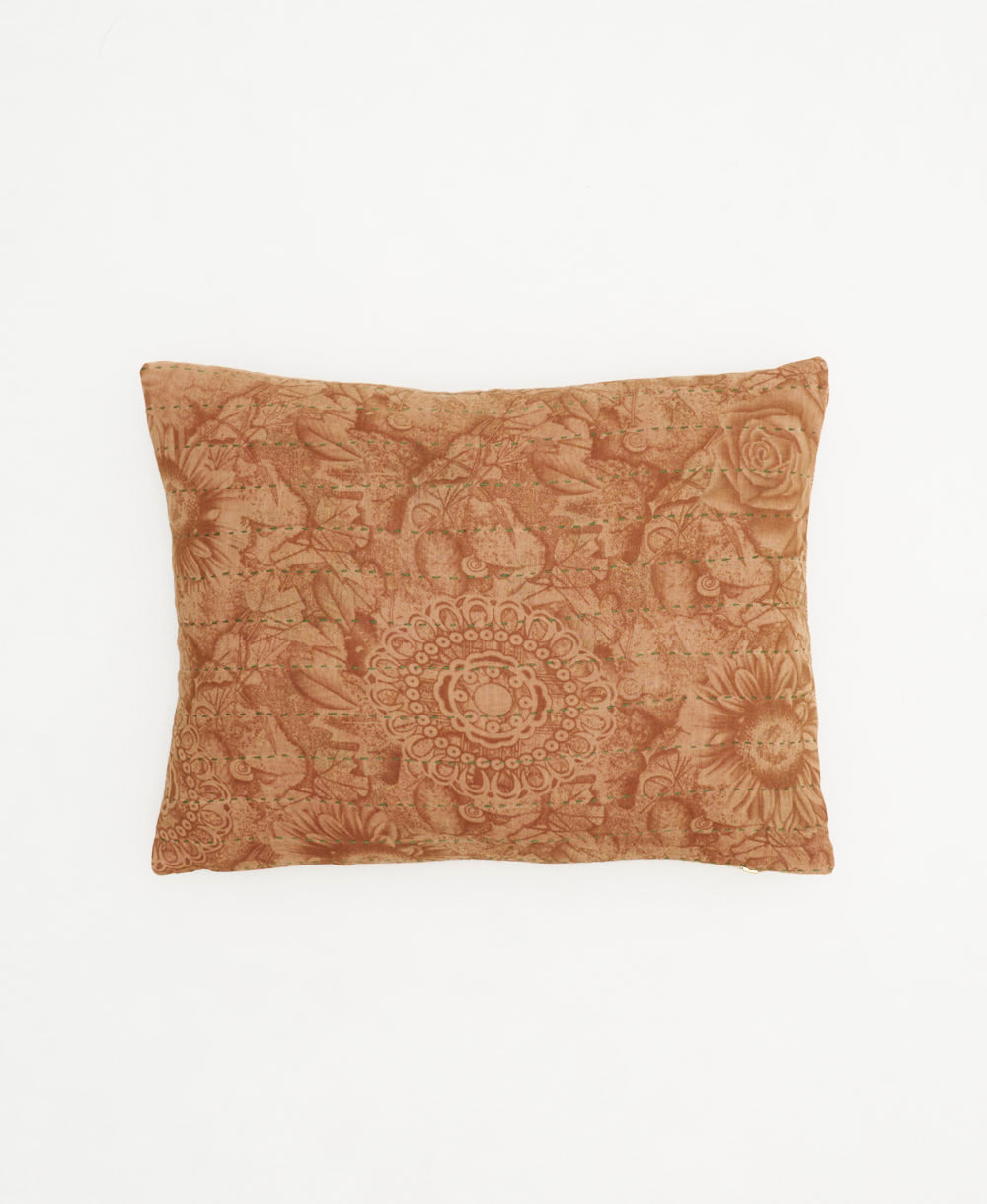 small pillow handmade in India from vintage cotton fabrics