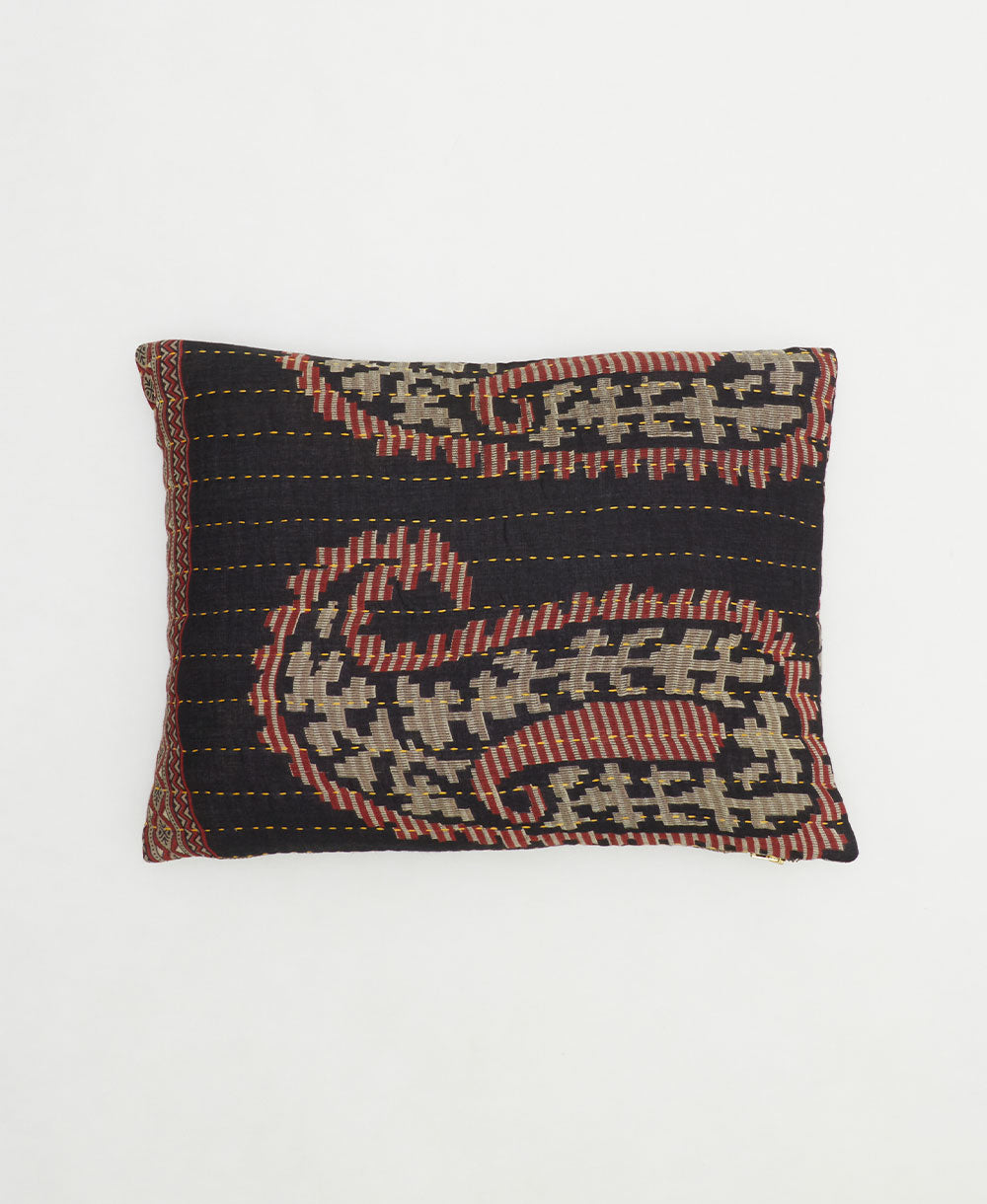 small pillow handmade in India from vintage cotton fabrics