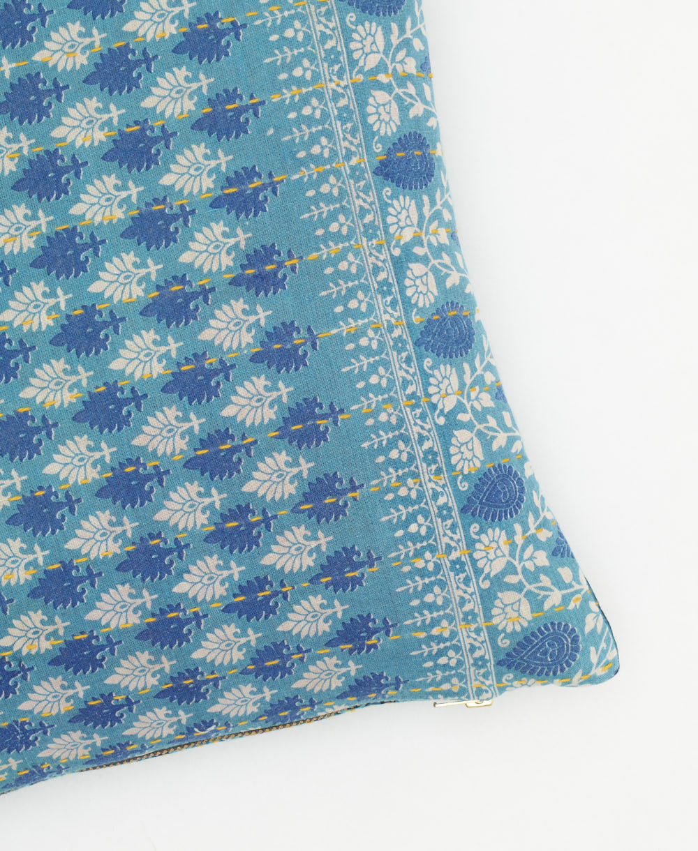 kantha embroidery on small throw pillow