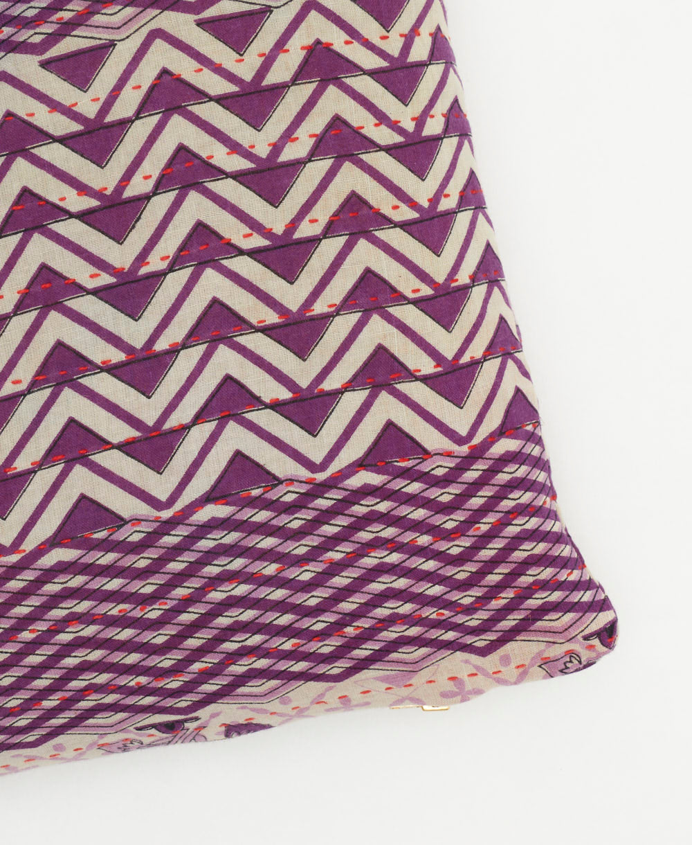 kantha embroidery on small throw pillow