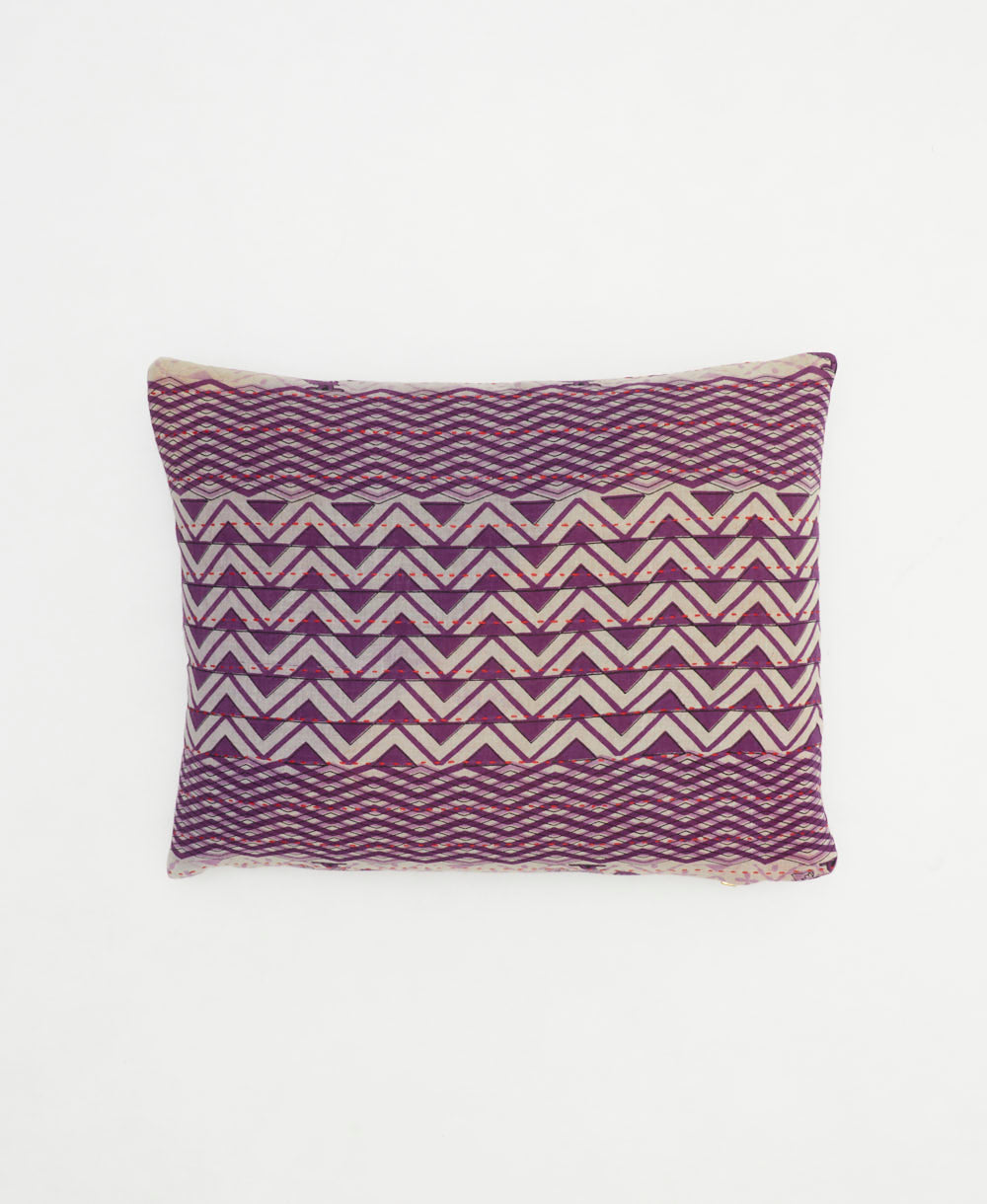 small pillow with bold print handmade in India from vintage cotton fabrics