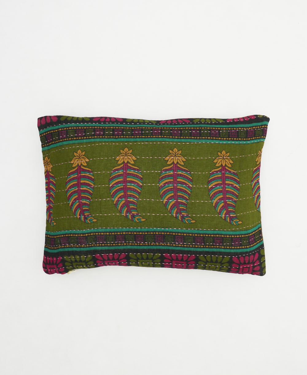 small lumbar pillow with removeable down feather insert