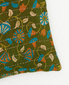 kantha embroidery on small throw pillow