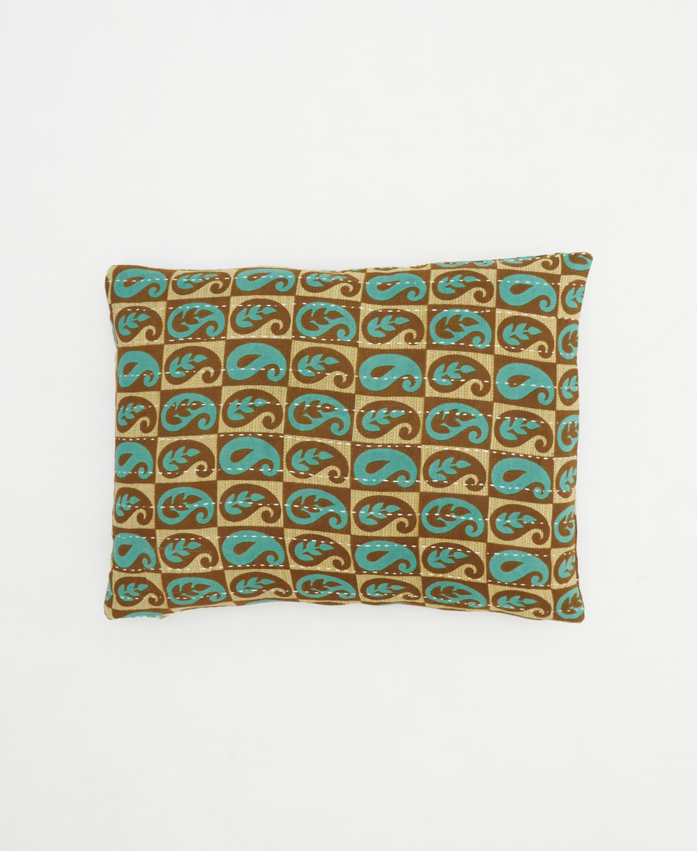 small lumbar pillow with removeable down feather insert
