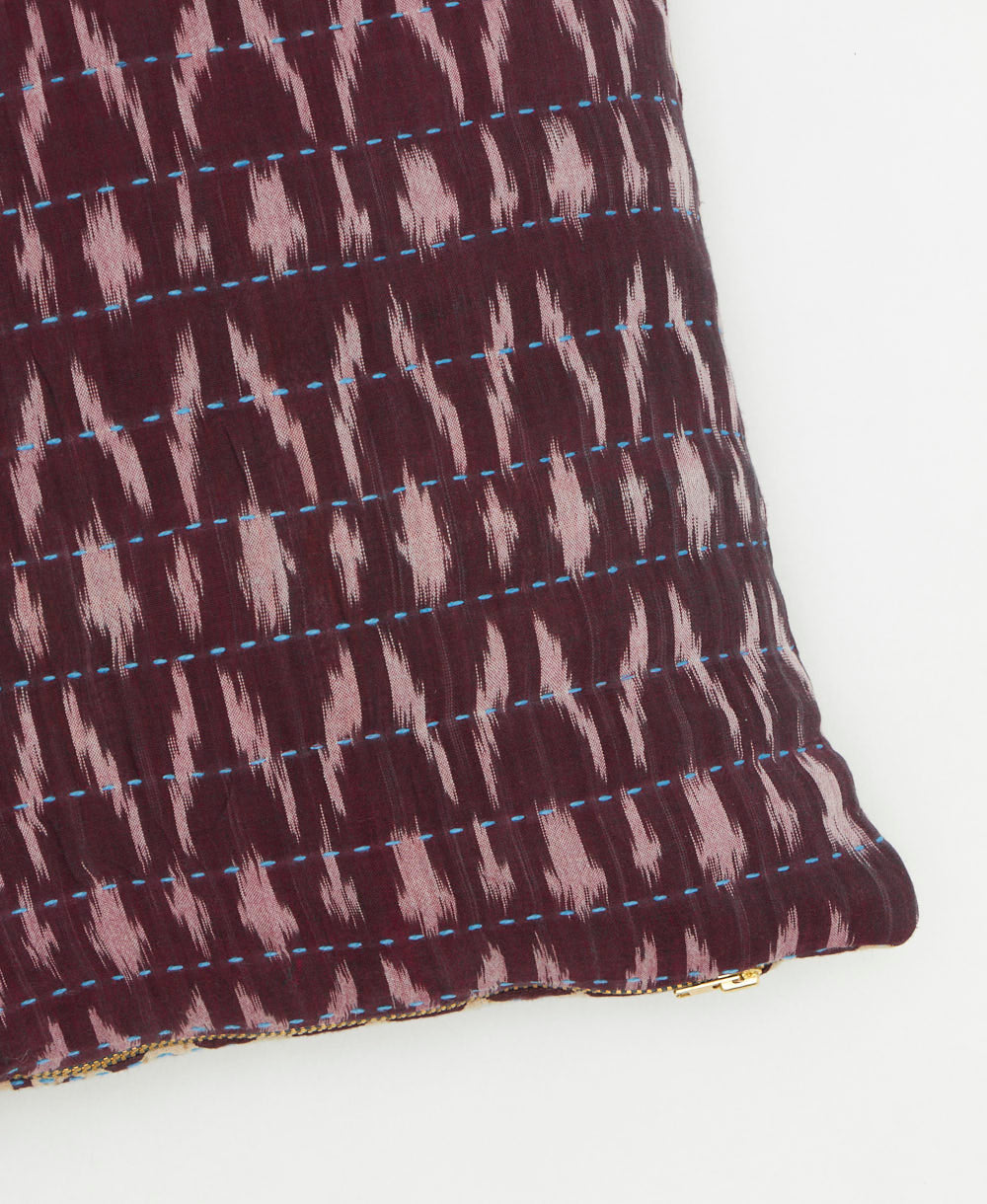 kantha embroidery on small throw pillow