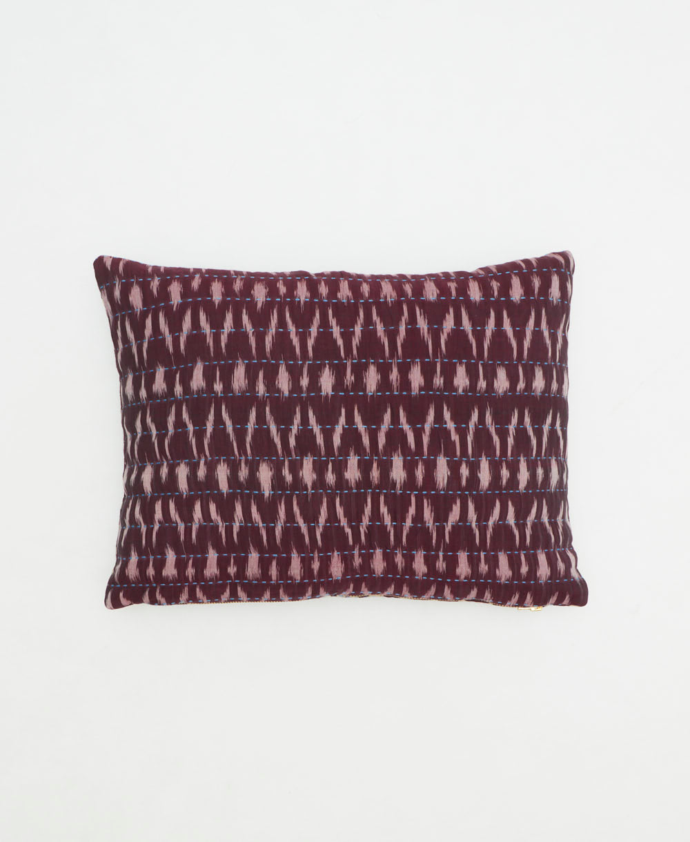 small pillow handmade in India from vintage cotton fabrics