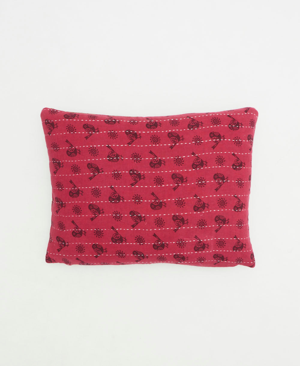 small lumbar pillow with removeable down feather insert