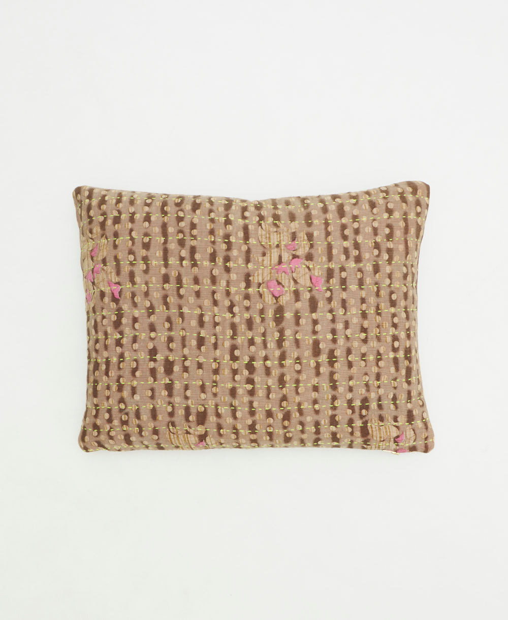 small pillow handmade in India from vintage cotton fabrics