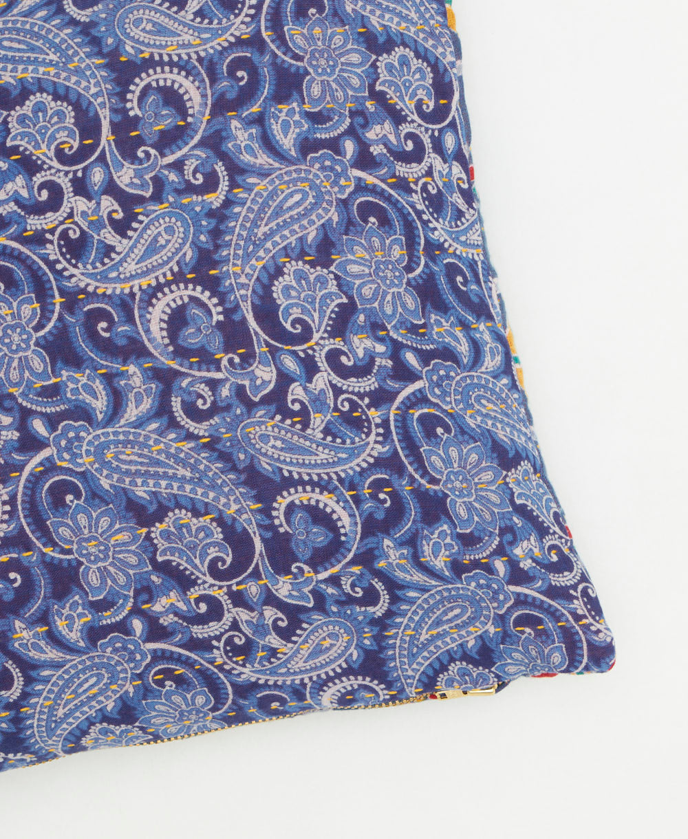 kantha embroidery on small throw pillow