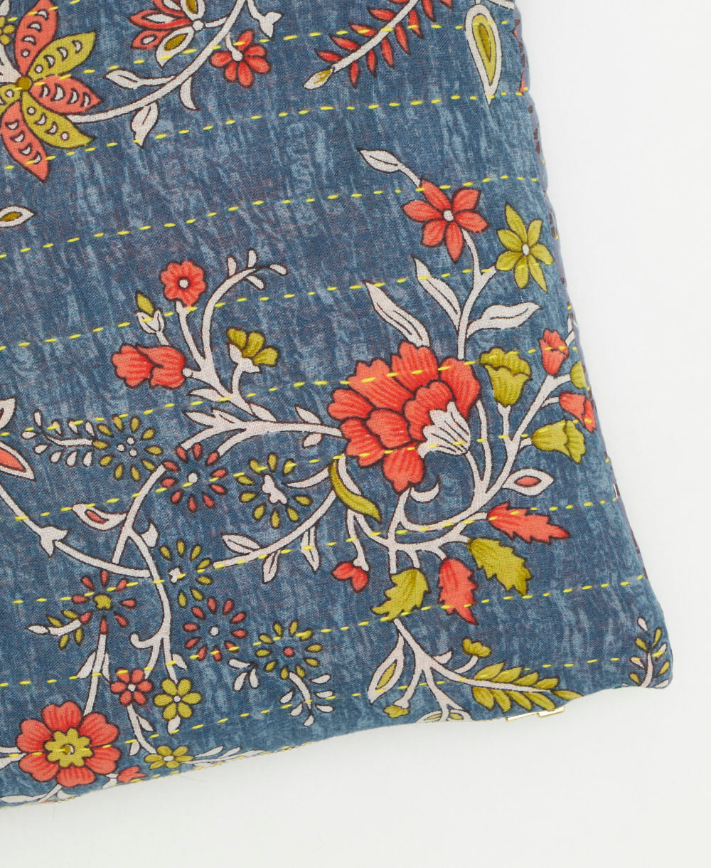 kantha embroidery on small throw pillow