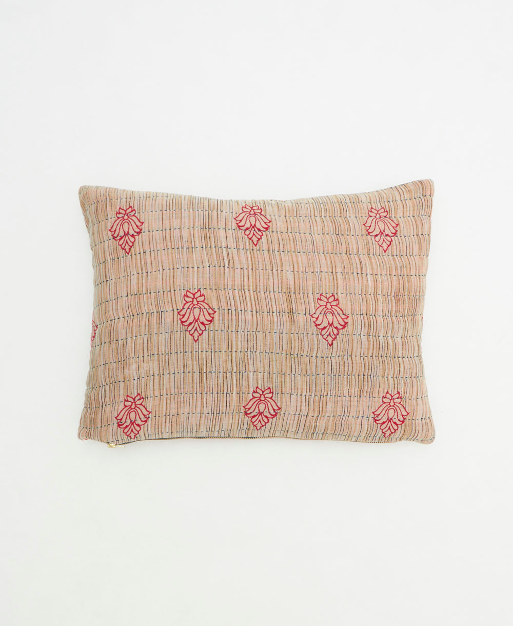 small lumbar pillow with removeable down feather insert