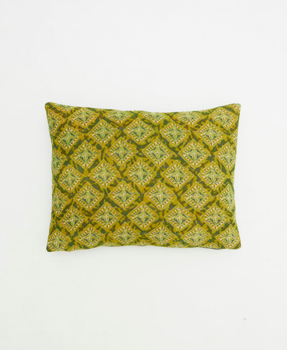 small lumbar pillow with removeable down feather insert