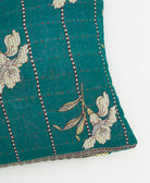 kantha embroidery on small throw pillow