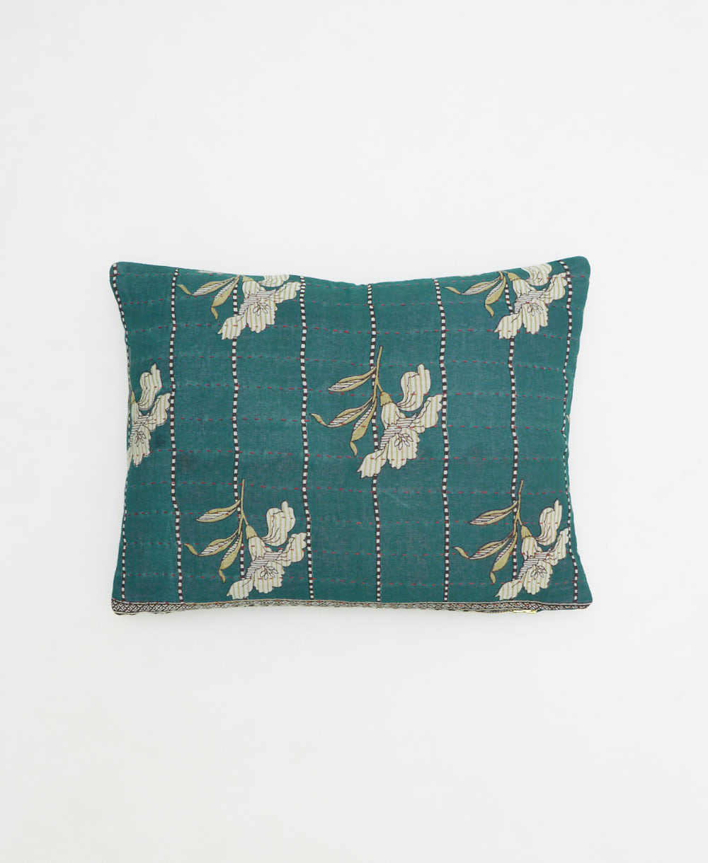 small pillow handmade in India from vintage cotton fabrics