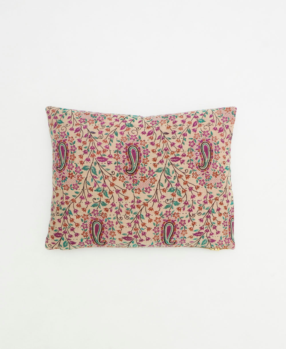 small lumbar pillow with removeable down feather insert