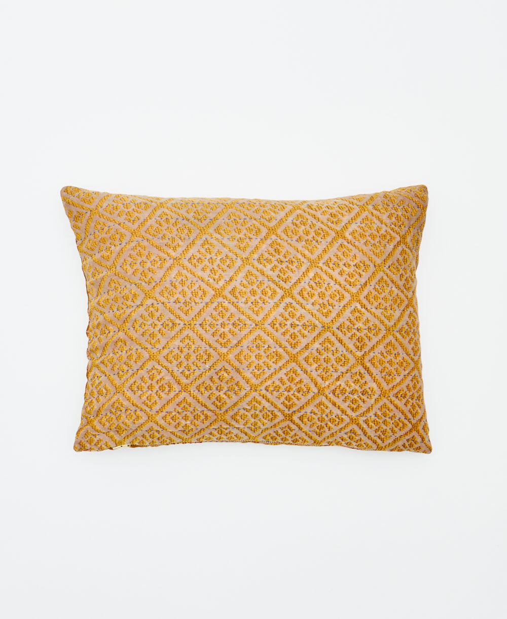 small lumbar pillow with removeable down feather insert