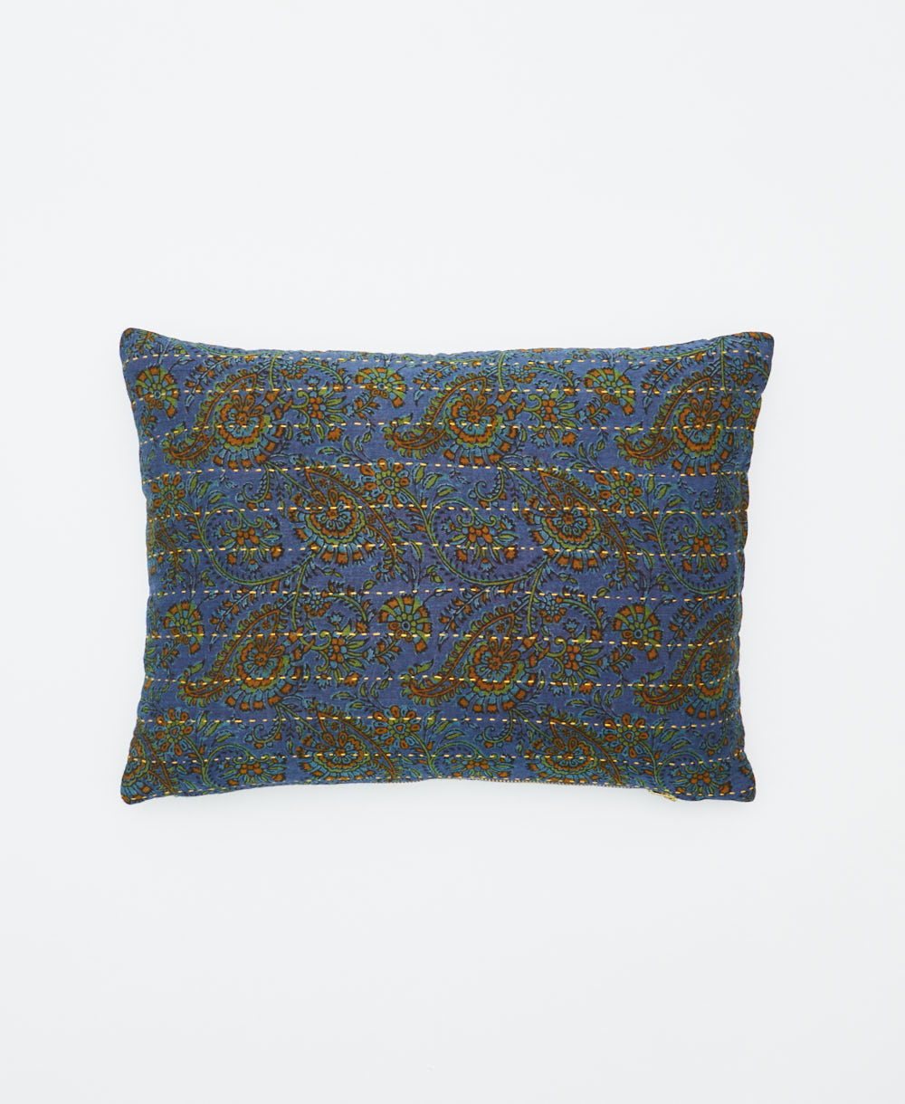 small pillow handmade in India from vintage cotton fabrics
