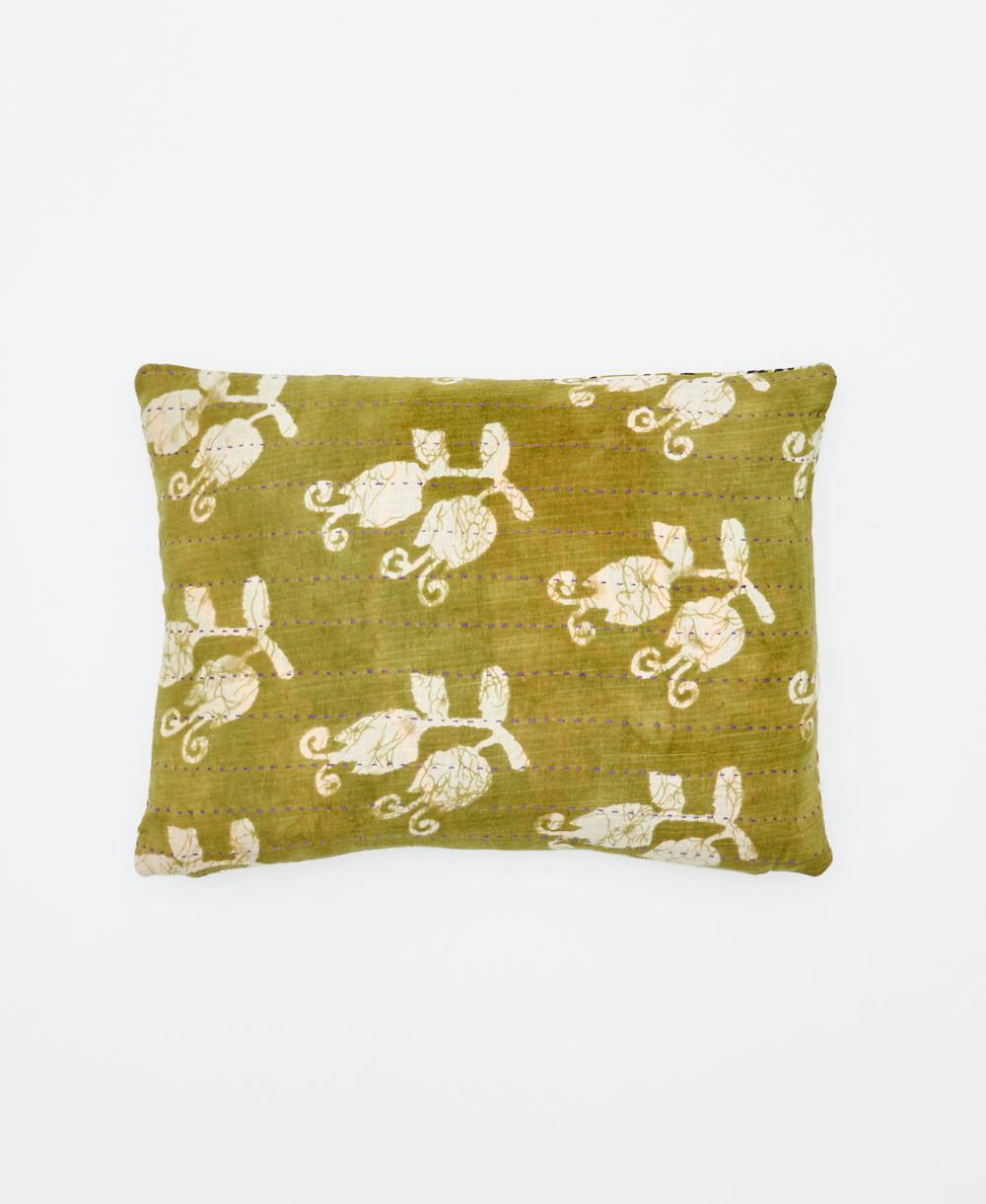 small lumbar pillow with removeable down feather insert