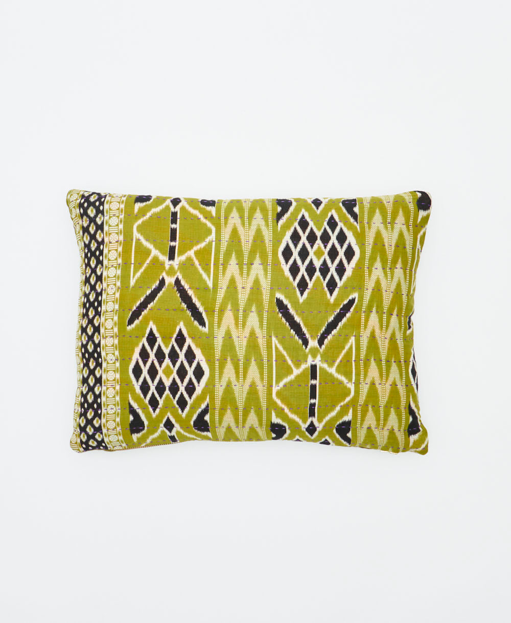 small pillow handmade in India from vintage cotton fabrics