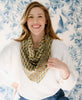 Light and bright colored scarf that can be styled many different ways