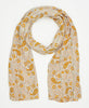 one-of-a-kind orange paisley vintage kantha scarf perfect for all seasons