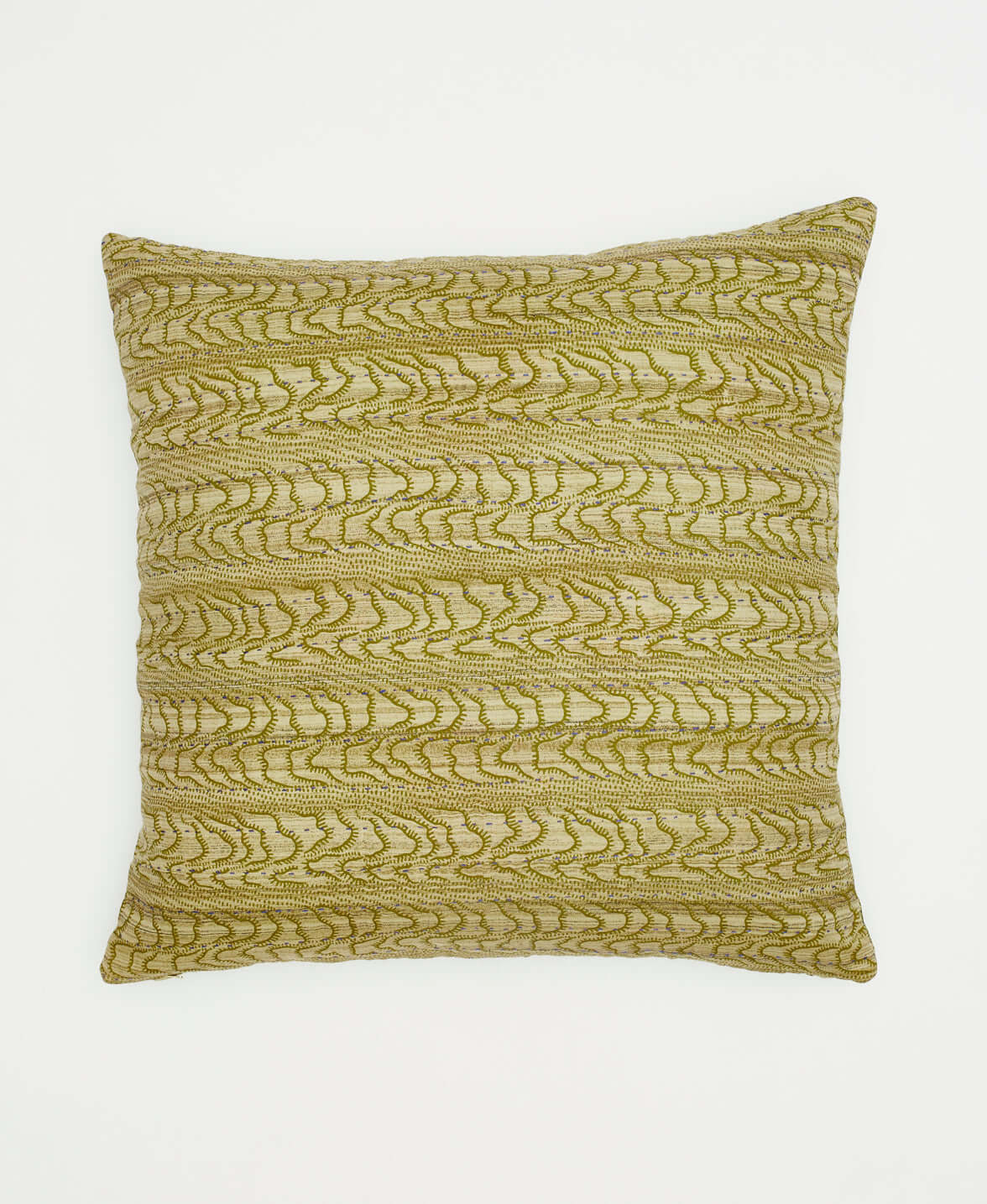 pale sage green boho throw pillow with swirling design with reversible sides