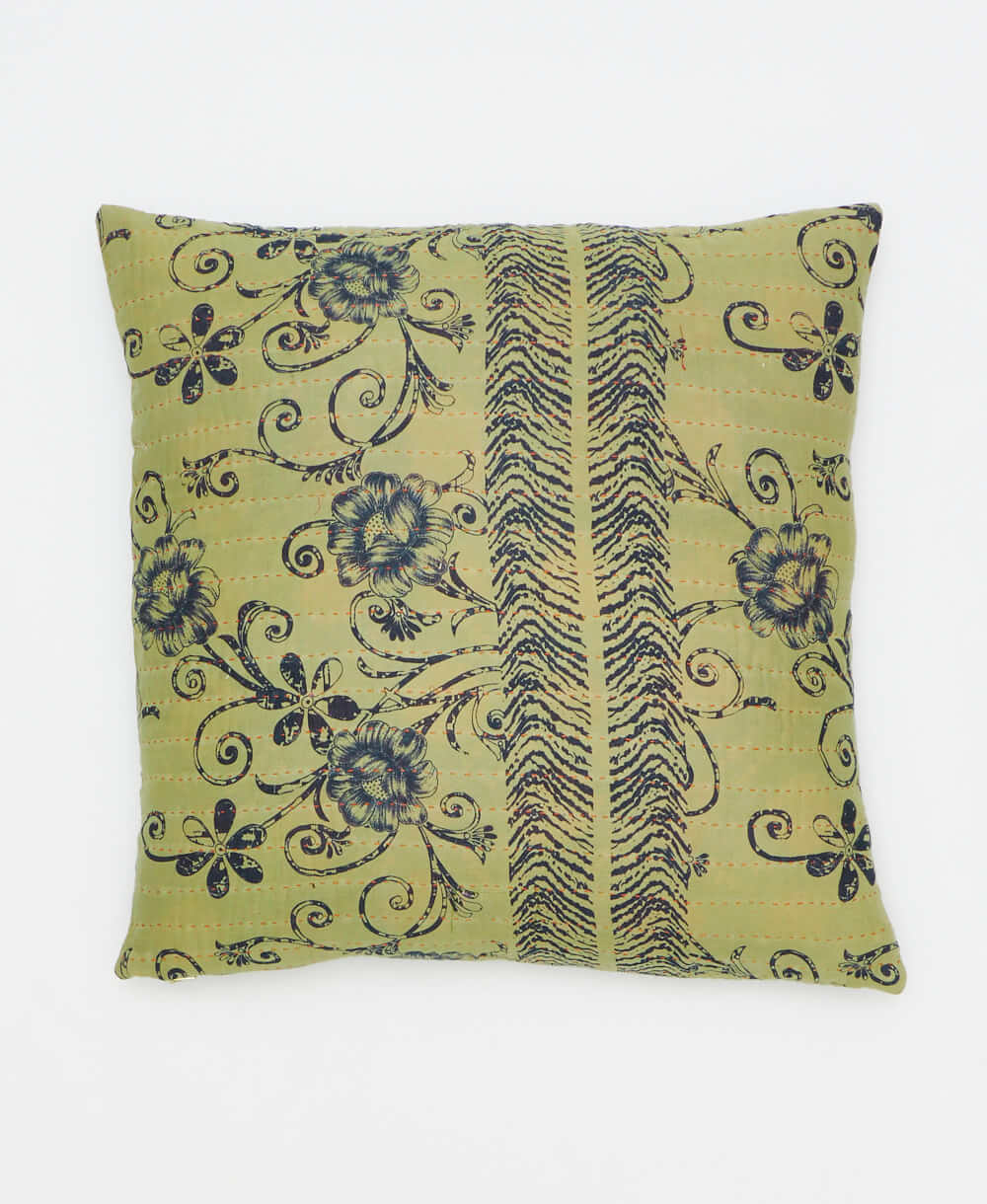 colorful throw pillow hand crafted by women 