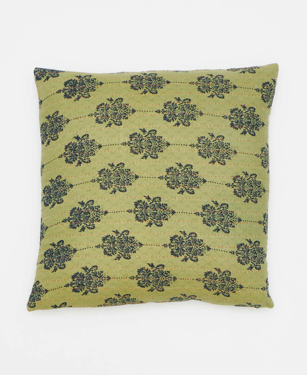 sage green  throw pillow created by artisans 