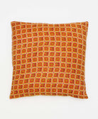 mustard yellow throw pillow ethically crafted by artisans 