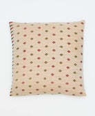 beige throw pillow created using vintage saris 