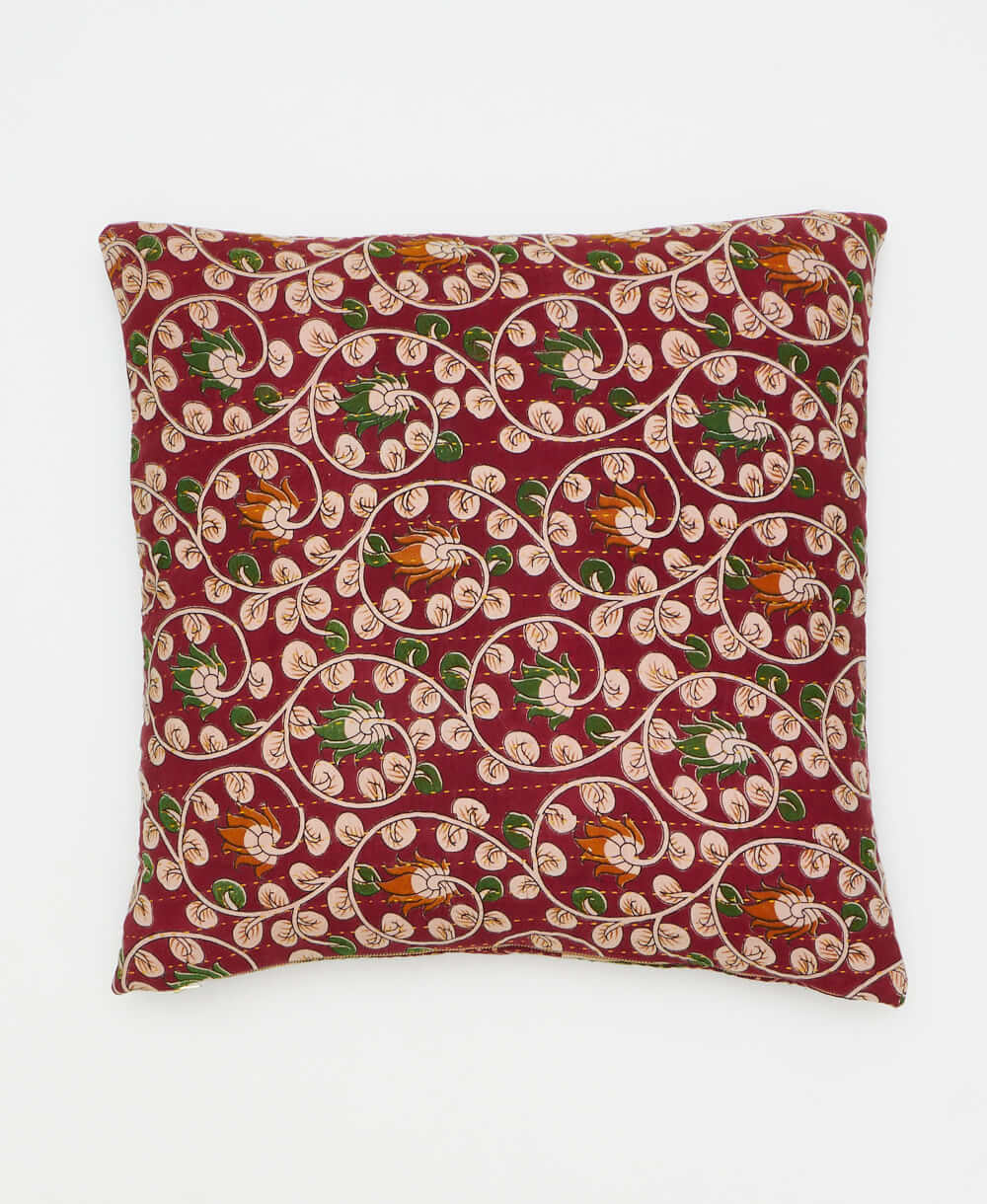 colorful throw pillow ethically made featuring an abstract pattern