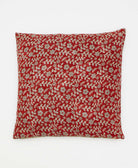 ditsy floral red artisan made throw pillow 