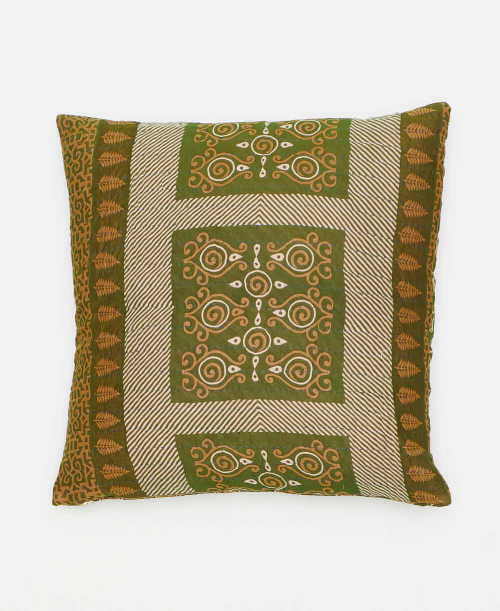 colorful juniper green  throw pillow created by artisans 