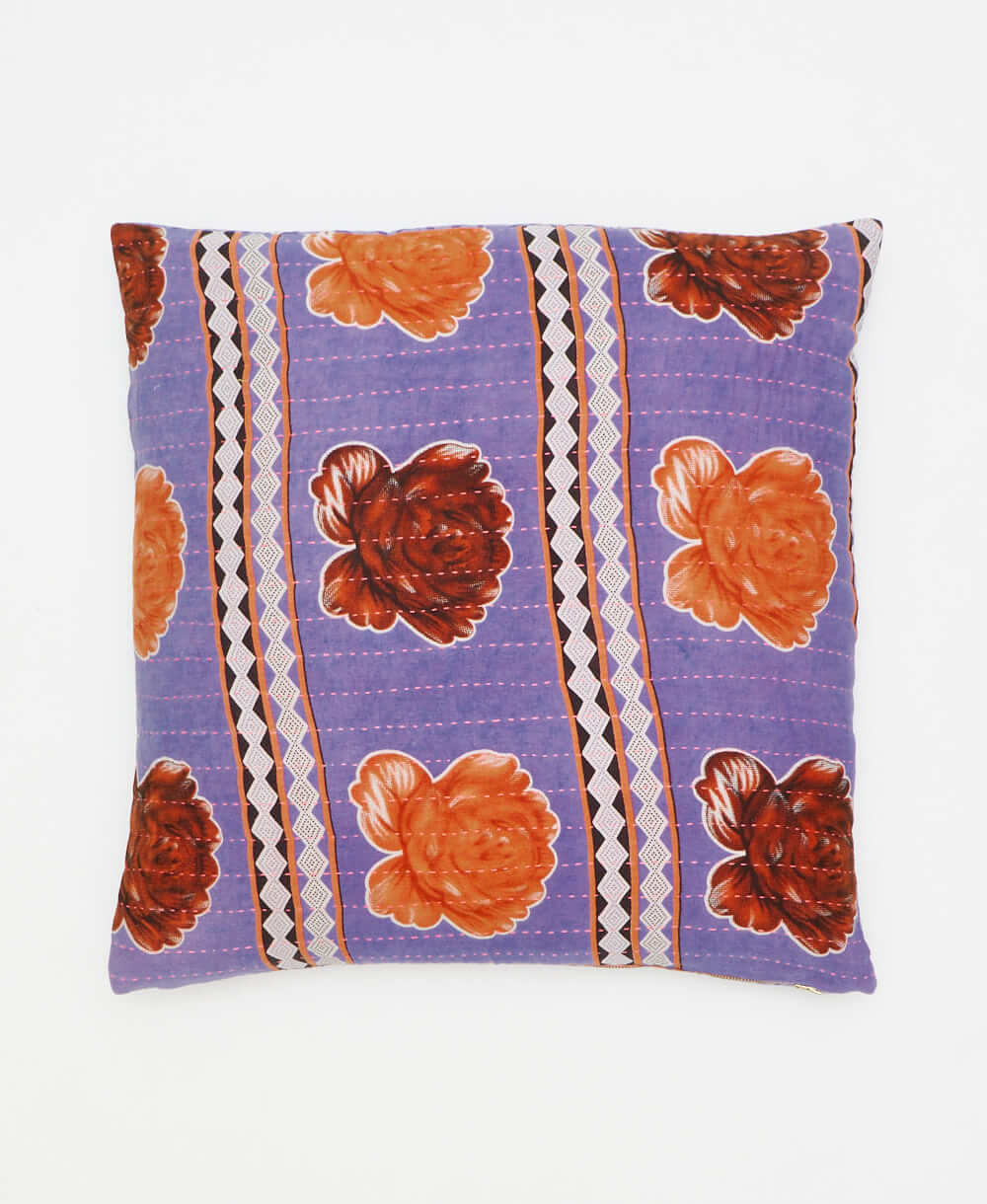 lavender throw pillow ethically made by women