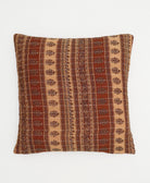 brown & light sand striped throw pillow