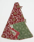 holiday tree skirt made from vintage cotton saris