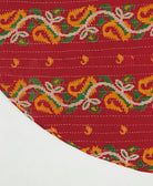 reversible tree skirt made with kantha stitching