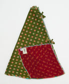 holiday tree skirt made from vintage cotton saris