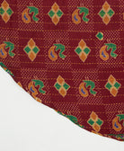 reversible tree skirt made with kantha stitching