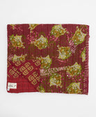 garnet red floral quilted throw in king size handmade in India by Anchal artisans